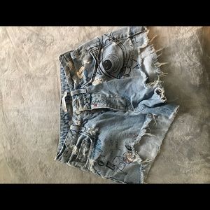 Zara printed quirky shorts